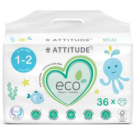 Attitude Baby Care Luiers Mini - maat 1-2 36 st