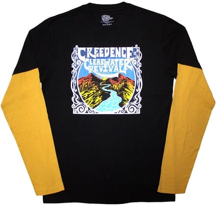 Creedence Clearwater Revival - River Longsleeve shirt - S - Zwart/Geel