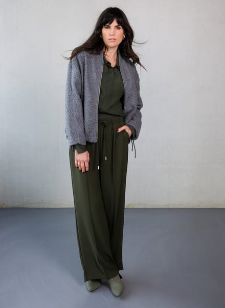 YEST YESTcassia Bottoms - Army Green - maat W36 / L32