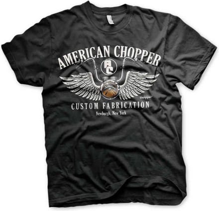 American Chopper Heren Tshirt -L- Handlebar Zwart