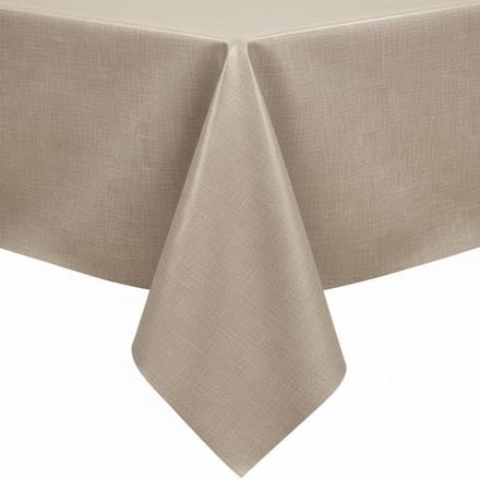 Protecttable - Tafelzeil Linnenlook Sand 140x250cm - Tafelkleed Afwasbaar - Kunststof