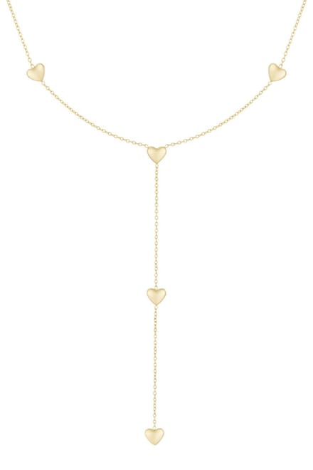 Endless love ketting - RVS (Verkleurt niet) - Goudkleur- hartjes- valentijn - moederdag