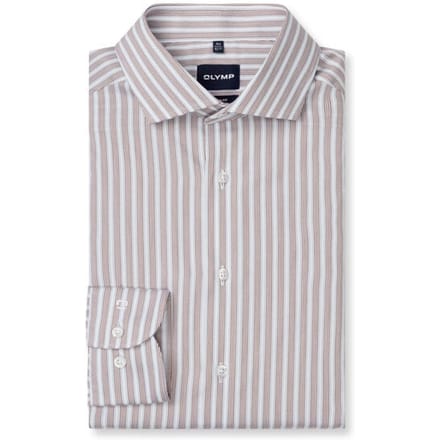 OLYMP Luxor Overhemd, Modern Fit, Royal Kent, Nougat