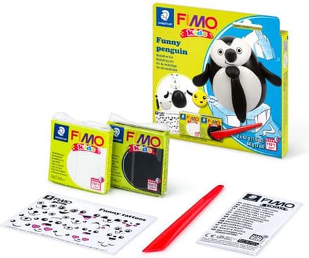 FIMO kids boetseerklei funny kits set funny penguin