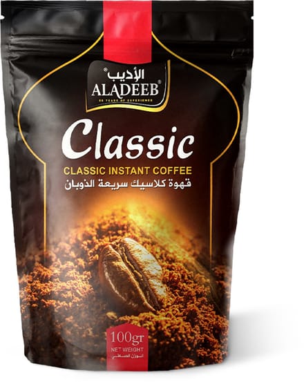 Aladeeb Premium - Classic Instant Coffee - Oploskoffie - 100 gr