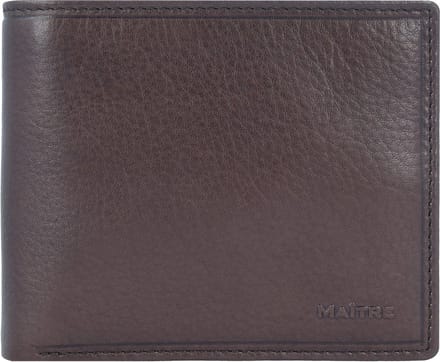 Maître Leren Portemonnee Grumbach Gathman BillFold H8 Dark Brown Bruine