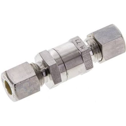8L (M14x1.5) RVS Terugslagklep Knelfitting 1-250 bar ISO 8434-1