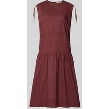 Midi-jurk in laagjeslook met ronde hals