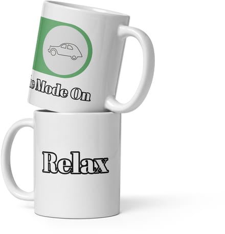 De2pktjes - Relax - Deuche Mode On Mok (300ml) - Witte Glanzende Mok voor de Echte Citroën liefhebber!