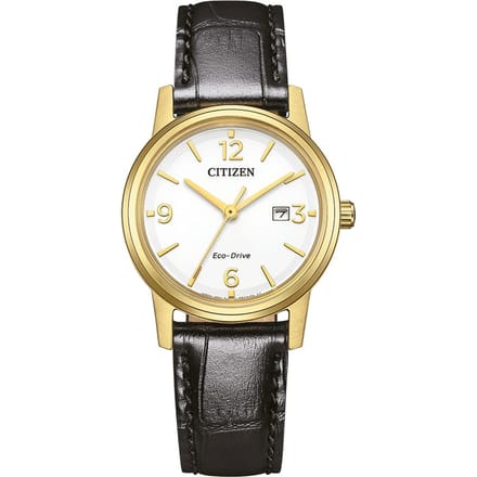 Citizen EW2722-01A Horloge - Leer - Zwart - Ø 30 mm