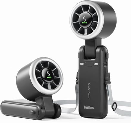 Draagbare Handheld Turboventilator met 5 Versnellingen en Air Turbo Tech voor Buitenactiviteiten