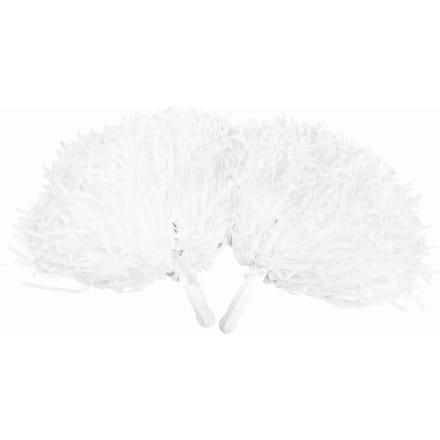 Handige cheerleader pompons voor teams, cheerleaders, sportfeesten en dansaccessoires (wit) wit