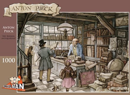 Puzzelman legpuzzel Anton Pieck Het Boekenantiquariaat 1000 stukjes.