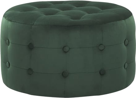 TAMPA - Poef - Donkergroen - 55 cm - Fluweel