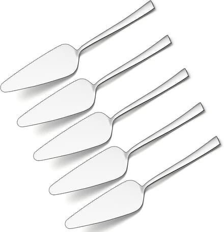RVS Taartschepper met Cake Mes en Servies, Perfect voor Taarten en Desserts, 5-delige Set
