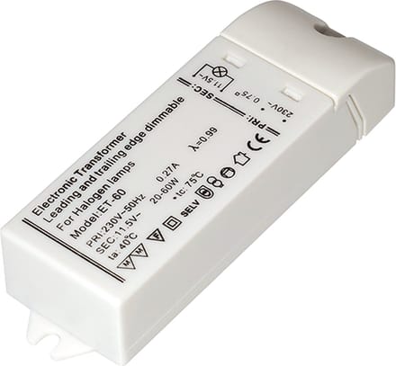 Elektronische halogeen transformator 12 Volt, 20-60 Watt