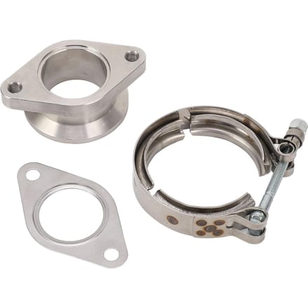 42mm Wastegate Flens 2 Bouten naar MVS V-Band met Pakking Klem Anti-Lek Wastegate Adapter gray