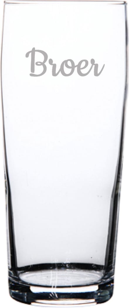 Gegraveerde bierfluitje 19cl Broer