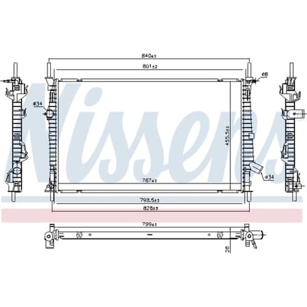 Radiator, motorkoeling NISSENS 606537
