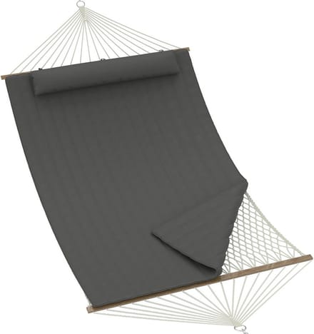 2-Persoons Hangmat - Max. 225kg - Voor Tuin, Terras en Camping - Donkergrijs