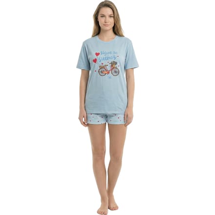 Dames Zomerse Korte Mouwen Katoenen Pyjama's KL40000