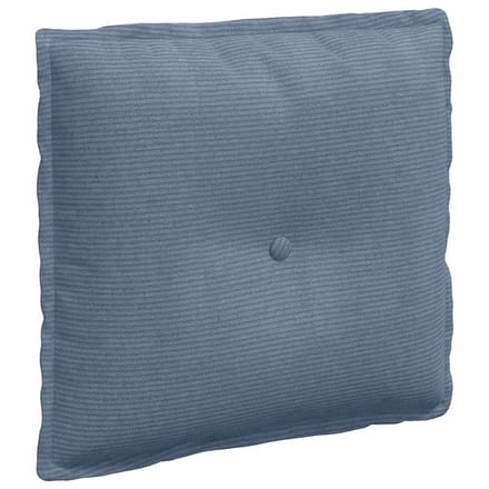 vidaXL - Rugkussen - Blauw - 50 - x - 45 - x - 19 - cm - Corduroy - stof