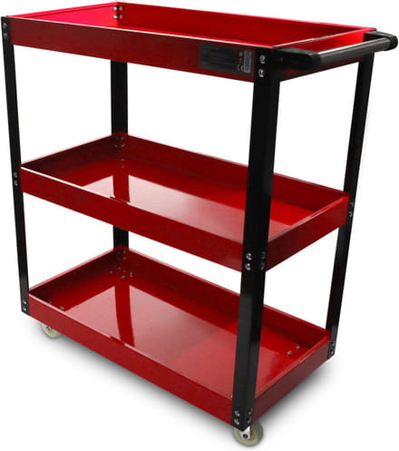 Werkplaatswagen / Gereedschapswagen / Rolwagen - 3 niveaus - Rood
