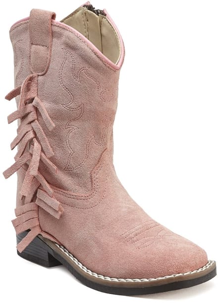 Bootstock Ruffle Soft-Pink Mini Cowboylaarzen - Peuters - Roze - Leer