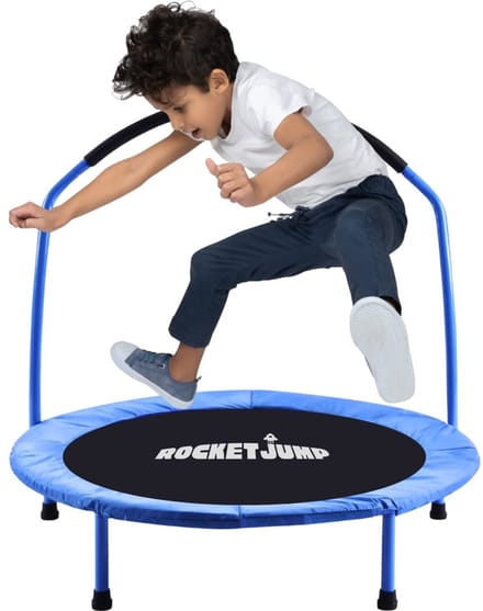 RocketJump MS91 Kinder Trampoline - Mini Trampoline 91 cm - Blauw