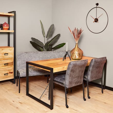 StarFurn Eettafel Boaz - Rechthoek Naturel Hout - 200x90x76cm