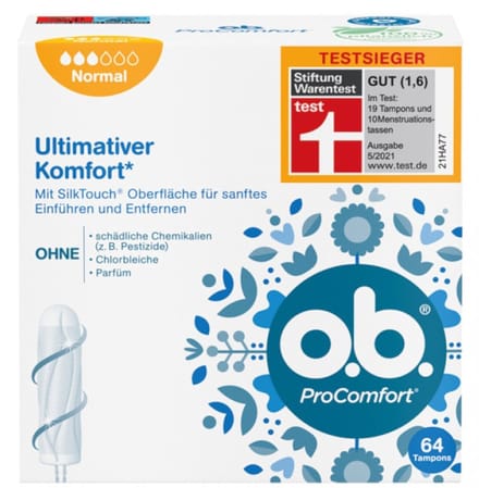 7x O.B. Tampons Pro Comfort Normaal 64er