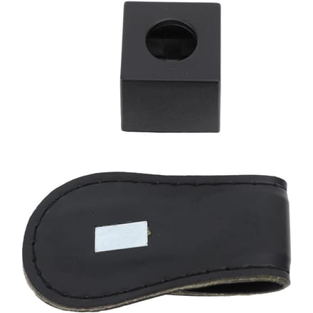 Porte-craie magnétique pour queue de billard avec clip de ceinture en cuir PU Accessoires de billard Installation facile black
