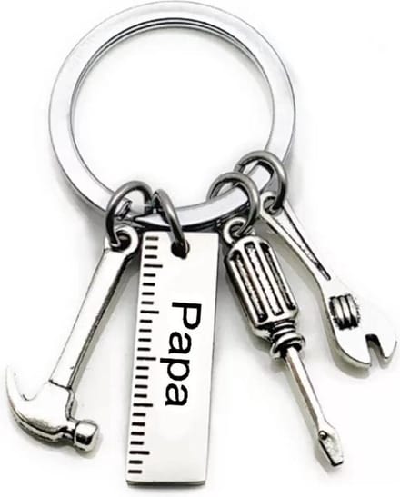 New Age Devi - cadeau RVS sleutelhanger voor papa gereedschap voor vaderdagcadeau