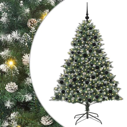 vidaXL - Kunstkerstboom - Groen - 180 - cm - PVC - en - Plastic - en - Staal