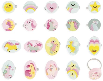 Janod - Unicorn - Set van eenhoornringen - 20 Stuks