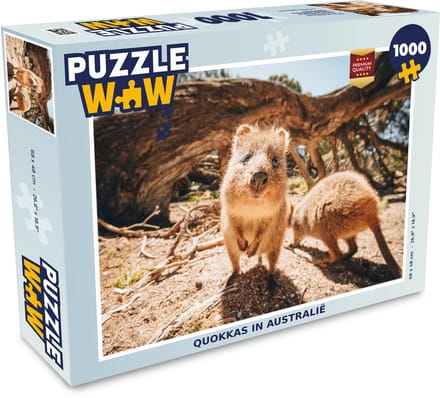 Puzzel Quokkas in Australië - Legpuzzel - Puzzel 1000 stukjes volwassenen