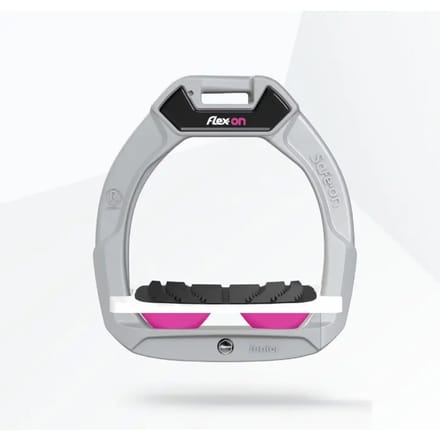 Veiligheidseisen voor rijden Gevuld Grip Aluminium/Wit/Roze kind Flex-On Safe-On
