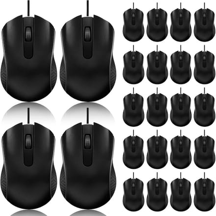 36 stuks bedrade muis met ergonomisch ontwerp - USB plug and play voor thuis, kantoor en school