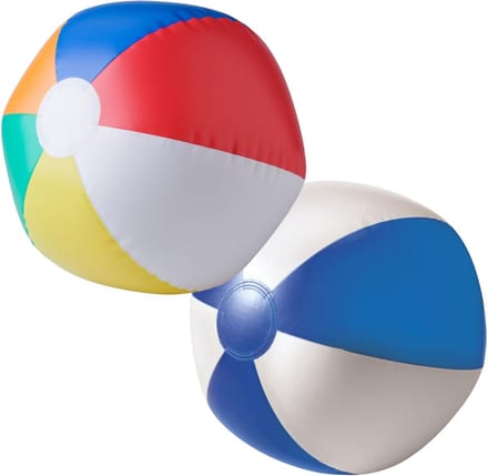 Impression Strandbal - opblaasbaar - zwembad speelgoed - multi / blauw set - D26 cm
