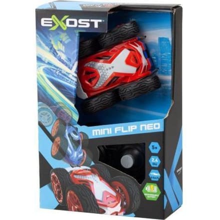 Exost RC Mini Flip NEO rood 1:34 - bestuurbare stuntauto - incl. oplaadbare batterij - RC auto