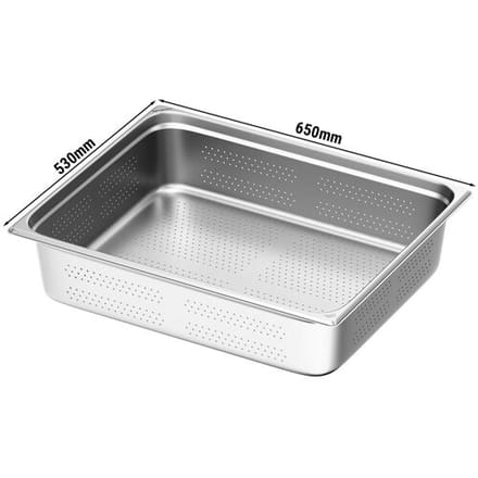 GGM Gastro (6 stuks) RVS GN-bak GN 2/1 - geperforeerd - Diepte: 150mm zilver
