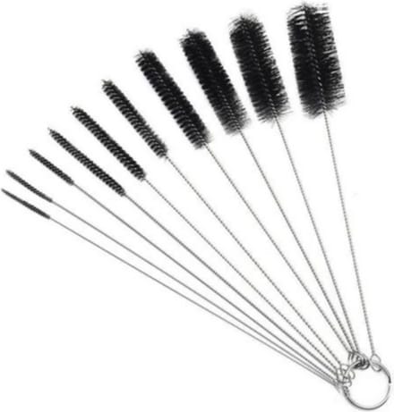 Jumada's - Complete set van 10 stuks - Schoonmaak Ragertjes - Borstels - Zwart