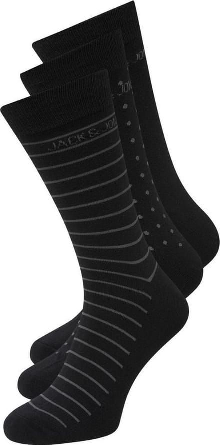 Jack&Jones Heren Jacarbo Organic Sokken Giftbox 3-Pack Black