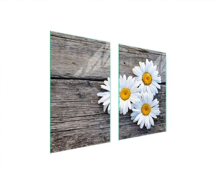 TMK ArtDeko - Snijplank van Glas - 65x52 cm - Stokrotka - Osłona