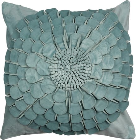 Clayre & Eef Kussenhoes 45x45 cm Groen Polyester Bloem