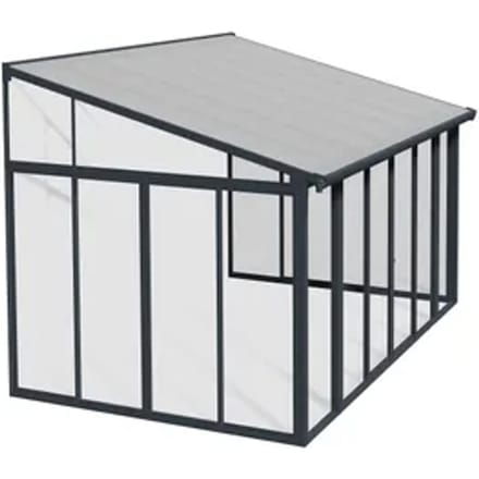 Palram - Canopia Serre, Veranda En Solarium Sanremo - Helder - Donkergrijs - 425x294cm