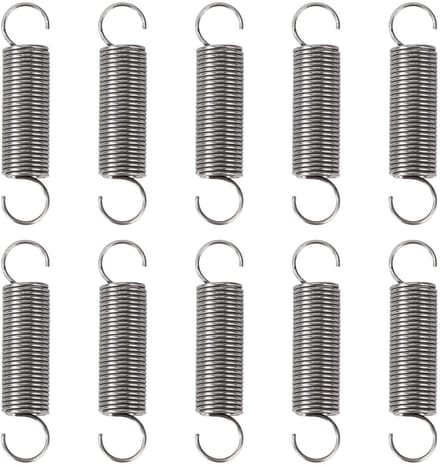 Set van 10 RVS Trekveren 45mm Dubbele Haak 0.9mm Draaddiameter