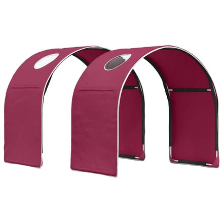 vidaXL - Bedtunnel - voor - kinderbedden - 2 - st - Rood - Polyester