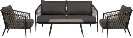 Lisomme Christel 4 delige tuin loungeset donkergrijs