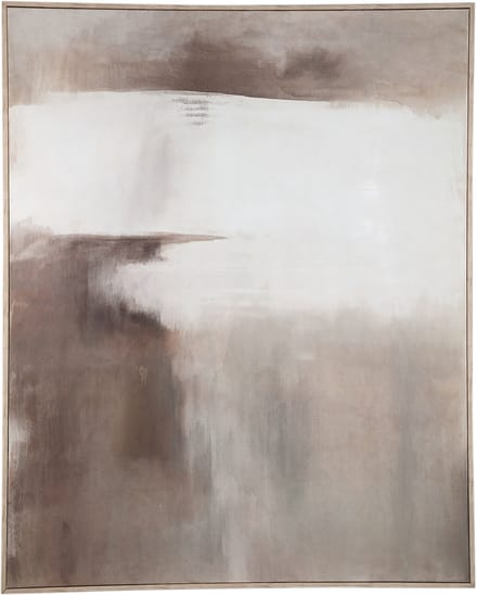 PTMD Olger Beige Abstract Canvas Wall Panel Framed B
